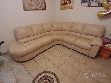 DIVANO ANGOLARE in vera pelle  Divani & Divani 
