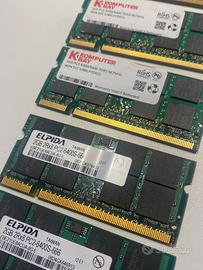 Banchi Ram ddr2 e ddr3 per desktop e portatile