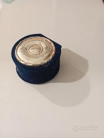 Scatolina velluto coperchio argento 925 nuova