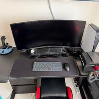 SCRIVANIA DA GAMING ELETTRICA 140x60 RITIRO A MANO