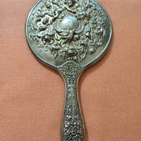 antico specchio da toeletta argento