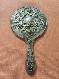 antico specchio da toeletta argento