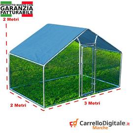 Gabbia per Polli 3x2m x 2mH-6mq - azzurro