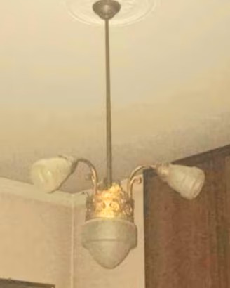 Lampadario 4 luci Art Decó 