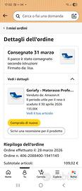 Materasso per letto ortopedico