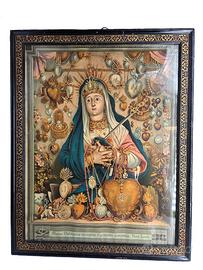 ANTICA CROMOLITOGRAFIA MATER DOLOROSA TERRA SANCTA