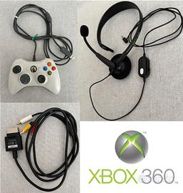 Bundle Lotto Xbox 360 - Cuffie Controller Cavo AV