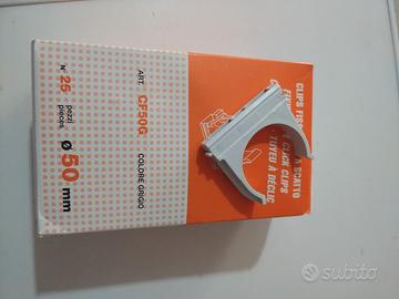 25 Clip fissatubo a scatto 50mm