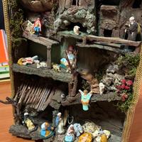 Presepe Artigianale Napoletano Legno Completo