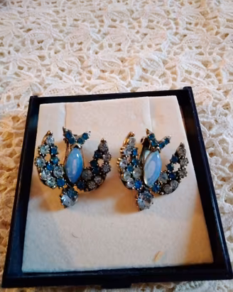 Orecchini vintage a clip bigiotteria d'epoca.