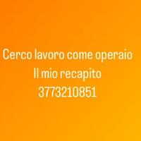 Disponibile come operaio prime esperienze