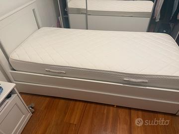 Letto contenitore 1 piazza con materasso