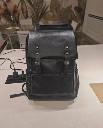 Zaino In Pelle Nero