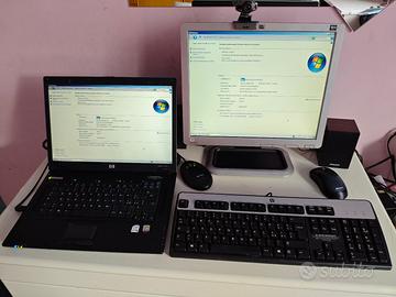 Notebook HP nx7400 4GB  SSD 256GB + Monitor HP 17"