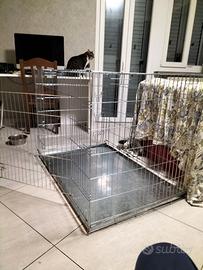 GABBIA Kennel per cani 118 x 78 x 84 H smontabile