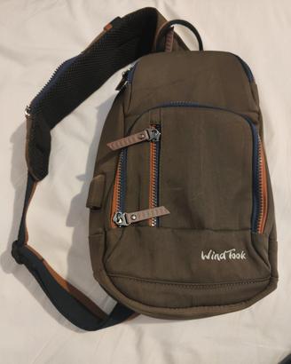 Zaino monospalla marrone