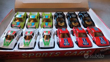 Box "Sports Cars" 12 modellini auto anni'80