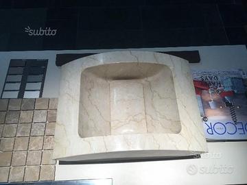 Lavabo di appoggio in marmo massello