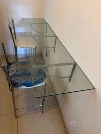 Piano colazione in vetro