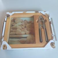 vassoio in legno e vetro e schiaccianoci Easy Life