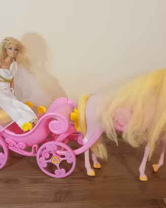 Barbie principessa con carrozza e cavallo