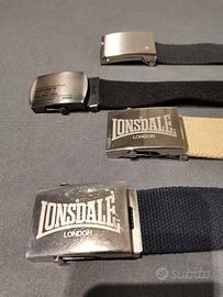 Cinture LONSDALE e CELIO fibbia militare