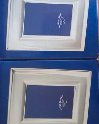 Due cornici per foto Silver Plaid nuove