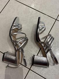 Sandali estivi argento taglia 39