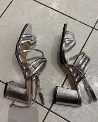 Sandali estivi argento taglia 39