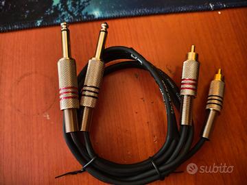 cavo audio 2x jack 6.3mm