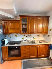 cucina lineare legno massello