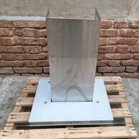 Cappa Inox 90cm Hotpoint Ariston Acciaio Vetro gas