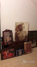 Quadri  per bar  vintage  specchio e porcellana