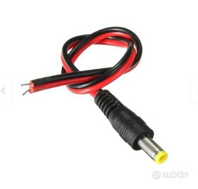 Cavo 24AWG con connettore 5,5x2,1x9,5 L=0,25m