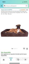 Cuccia / Letto ortopedico memory XL cane