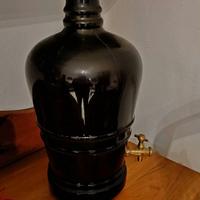 Damigiana in vetro con rubinetto in ottone