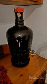 Damigiana in vetro con rubinetto in ottone