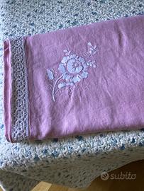 Copriletti in lino matrimoniali vintage anni 60