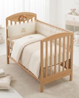 Culla in legno Erbesi+Set Tessile+Giostra Chicco