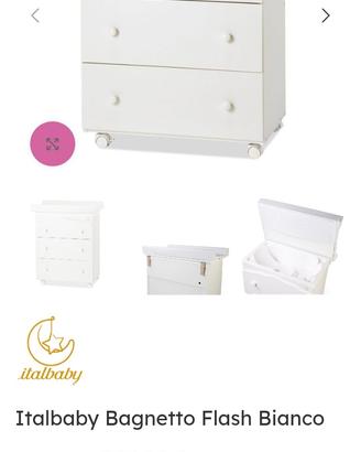 Fasciatoio Italbaby con vaschetta per bagnetto