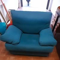 Divano poltrona verde petrolio