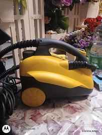 Pulitore a vapore super compatto giallo