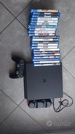 ps4 sdlim + 20 videogiochi + caricatore gioistich