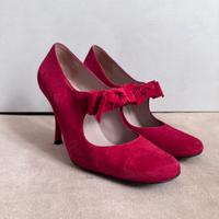 Dècolletè Anacaroni velluto Rosso / stiletto 40