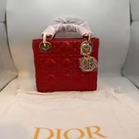 Borsetta dior, lady dior rossa, completa di access
