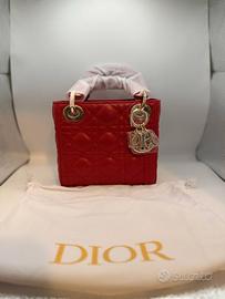 Borsetta dior, lady dior rossa, completa di access
