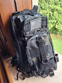 🎒🇺🇲zaino tattico militare Camo black🇺🇲 🎒