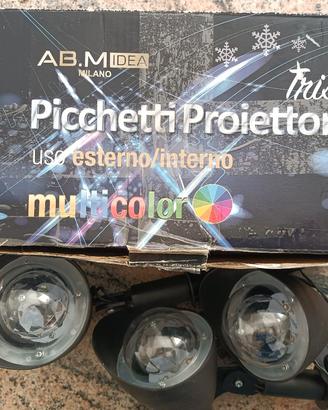 Tris proiettori motorizzati illuminazione int/est 