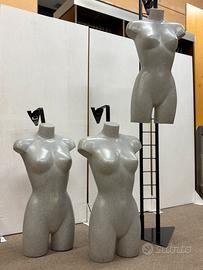 3 busti donna vetrina con supporti