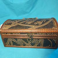 Cofanetto vintage in legno, stile Liberty 